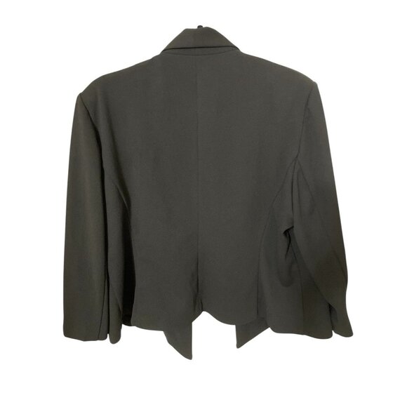 Anne Klein Women's Size XL Crop Blazer Black Jacket 4 Button 3/4 Sleeve (B8) - Picture 6 of 7